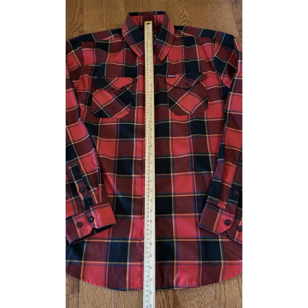Dixxon Flannel x Steve Caballero Dragon Red Plaid Shirt Men's Large LS Snap - Picture 7 of 8
